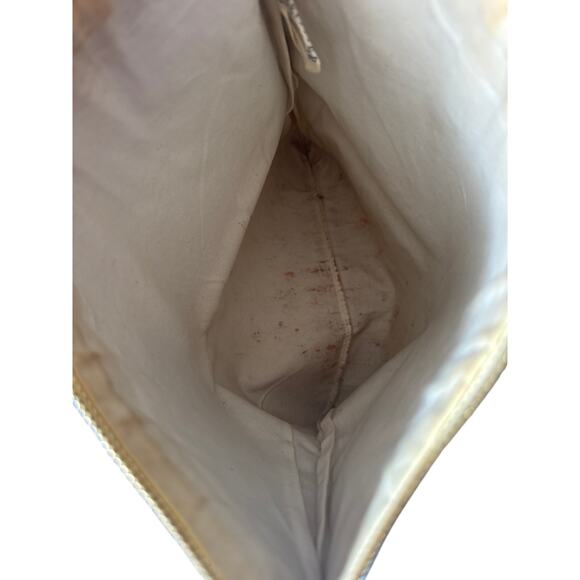 CLARE V. CLARE VIVIER CALF HAIR FLAT FOLD OVER CLUTCH CAMEL - Picture 6 of 10